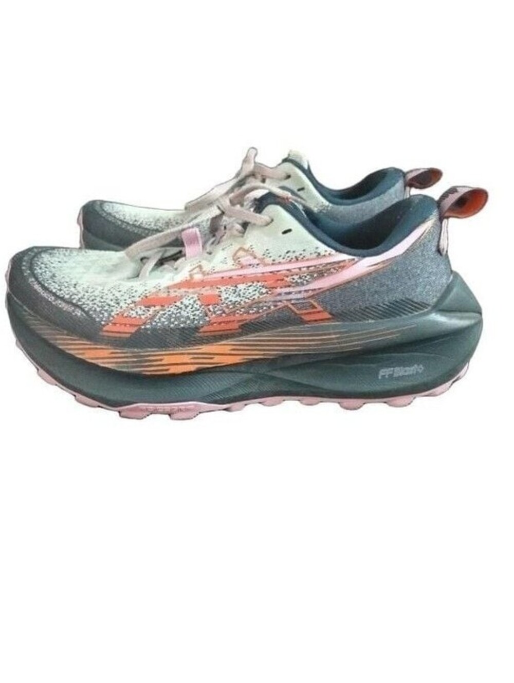 ASICS Trabuco Max 4 Trail Running Shoes Cold Moss Nova Orange